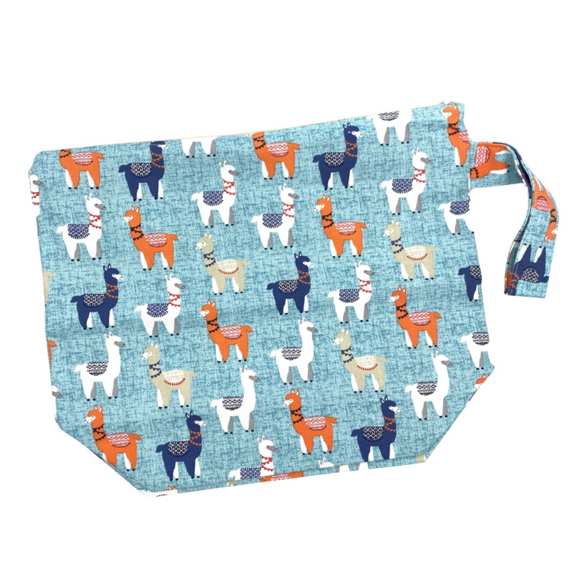 Handmade Project Bag – Blue Alpaca