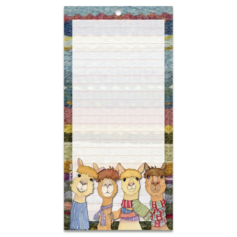 Magnetic Notepad – Happy Alpacas