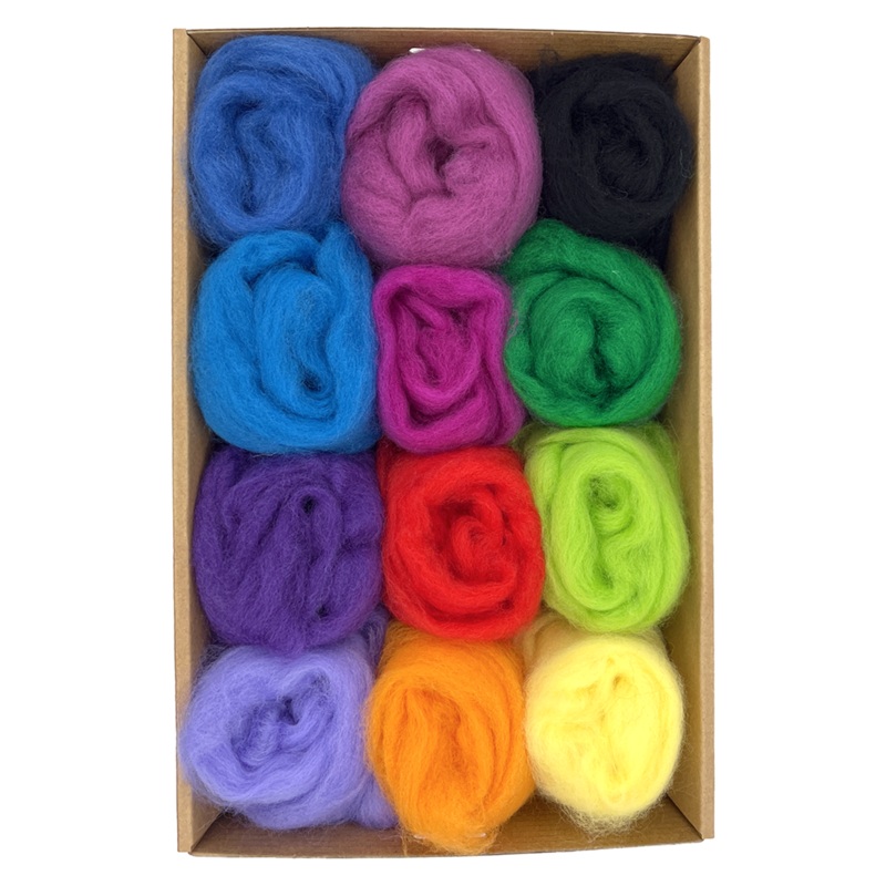 Merino Fibre Sample Box – Brights