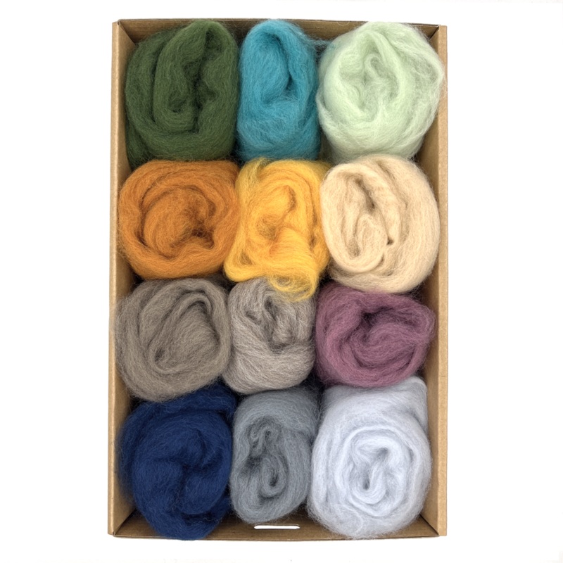 Merino Fibre Sample Box – Neutrals