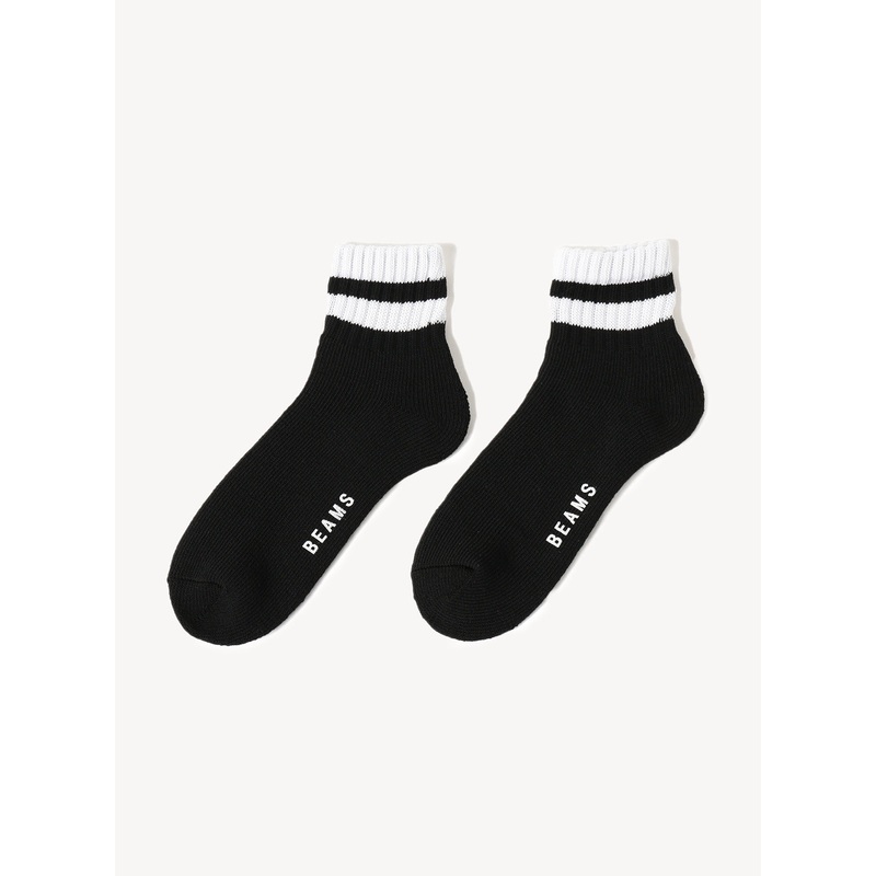 2 Line Socks|Black|One Size