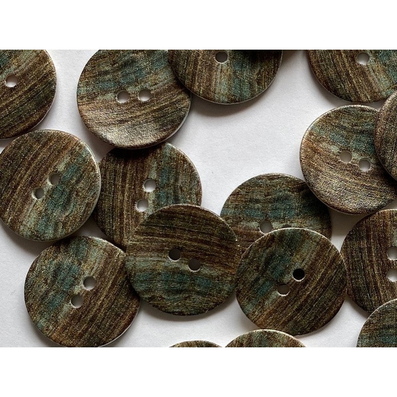 Brown Green Streaky Shell 18mm
