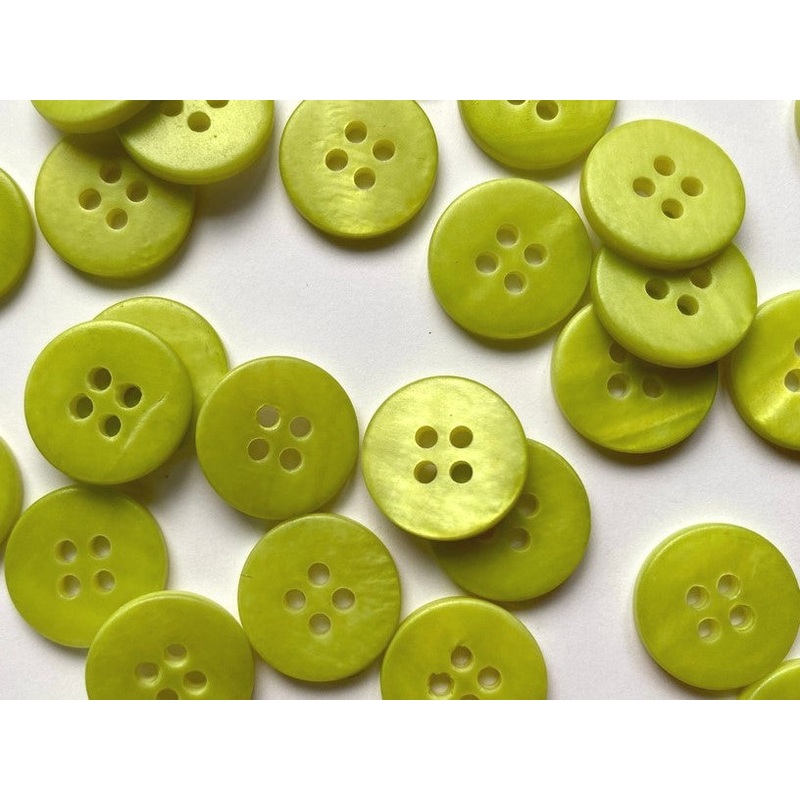 Lime Green Matt River Shell 15mm