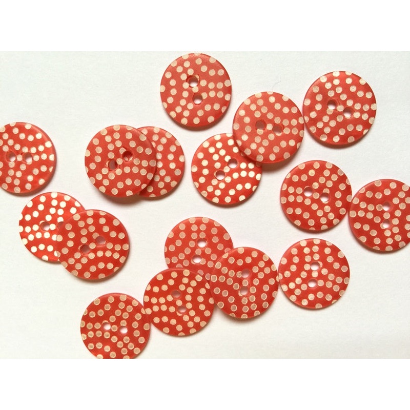 Matt Red Shell with Laser Dots 18mm