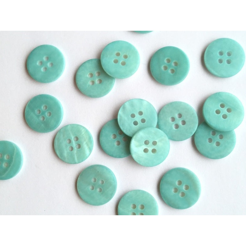 Turquoise Matt River Shell 15mm