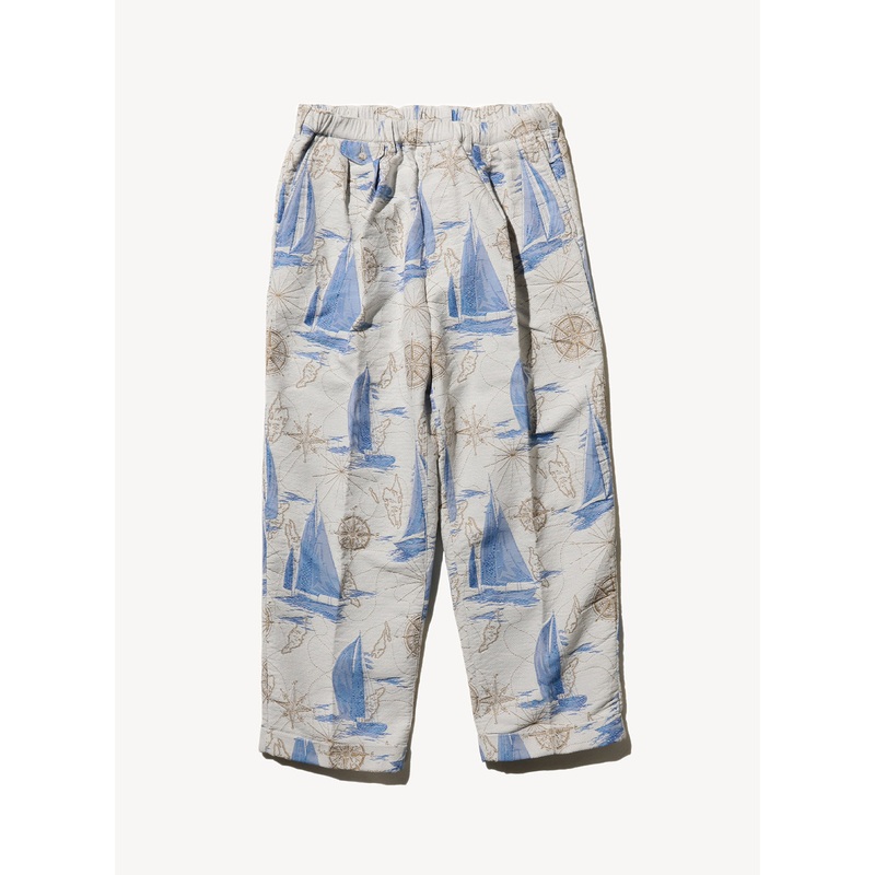 2 Pleats Relax Trousers Yacht Jacquard