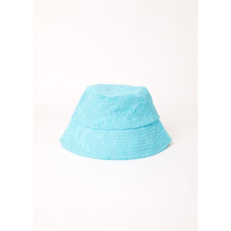 AFENDS Unisex Moon – Terry Bucket Hat – Blue Daisy