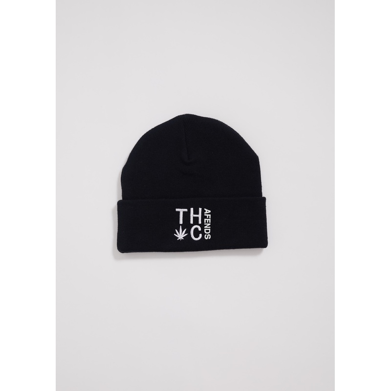 AFENDS Unisex Rolled Up – Beanie – Black