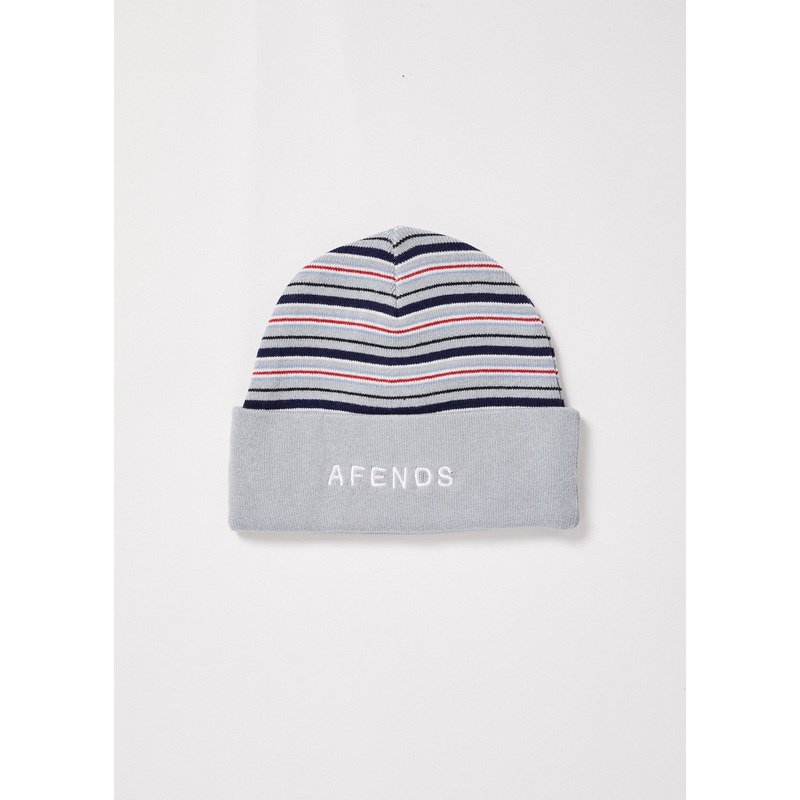 AFENDS Unisex Supply – Stripe Beanie – Shadow